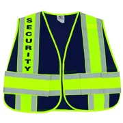 Reflective Vest Security Navy Sized Back Logo