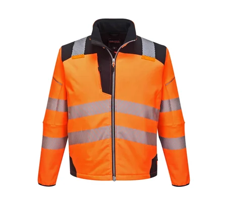 Hi-Vis Softshell Jacket Orange Black