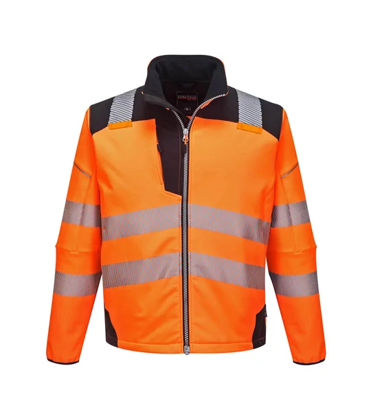 Hi-Vis Softshell Jacket Orange Black