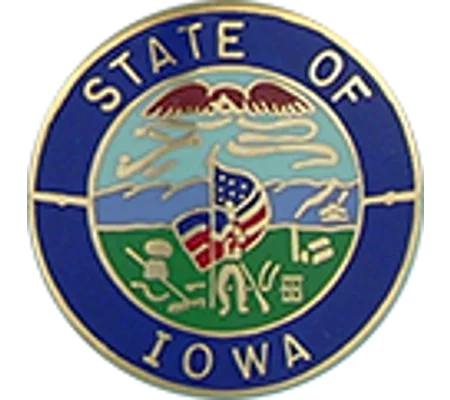 Collar Insignia Tac Pin State Seal IA Iowa