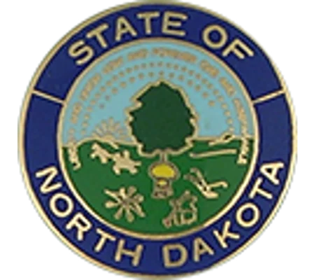 Collar Insignia Tac Pin State Seal ND North Dakota