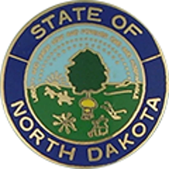 Collar Insignia Tac Pin State Seal ND North Dakota