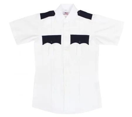 Class A Uniform Shirt Short Sleeve White & Black