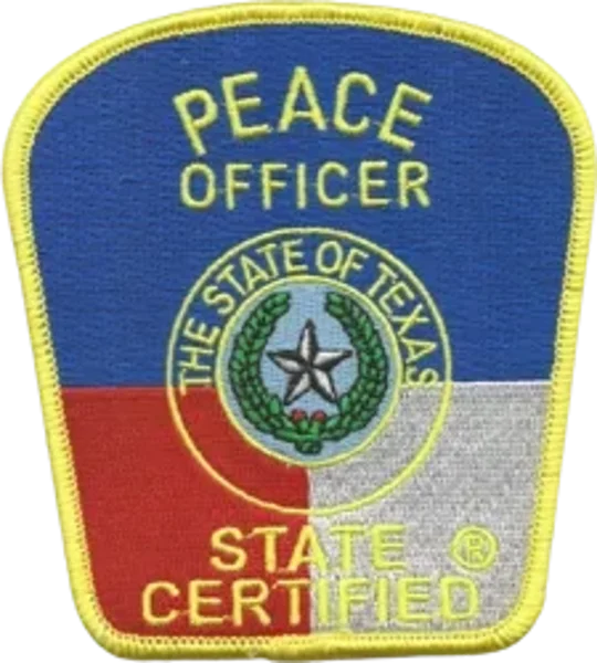 TX Texas State Peace Officer Shoulder Patch Gold
