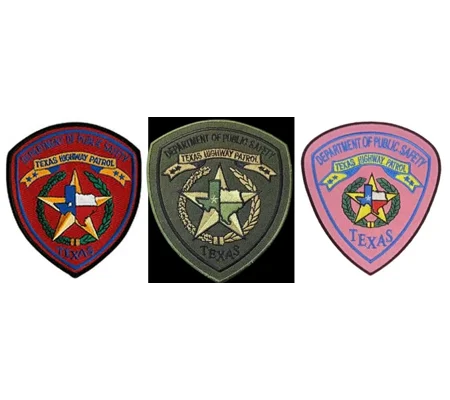 TX Texas State Highway Patrol Police Patch Set of 3