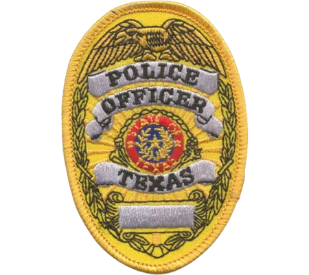 TX Texas State Police Officer Shield Patch Gold