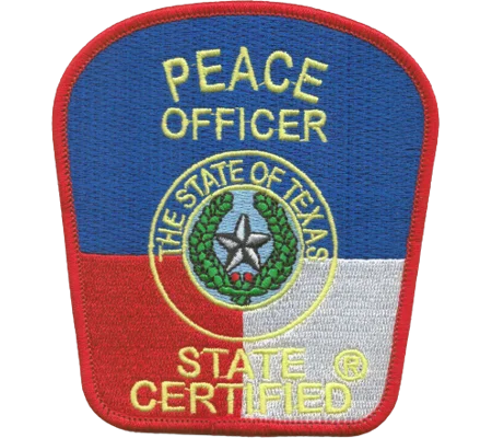 TX Texas State Peace Officer Shoulder Patch Red