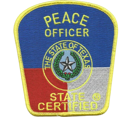 TX Texas State Peace Officer Shoulder Patch Gold