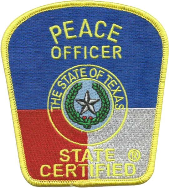 TX Texas State Peace Officer Shoulder Patch Gold