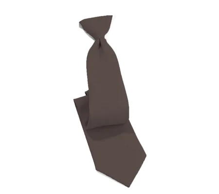 Breakaway Clip on Dress Uniform Tie Brown 18"