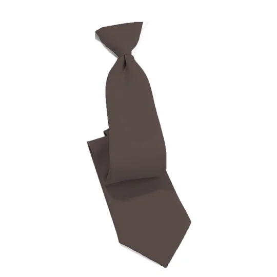 Clip on Dress Uniform Tie Brown 22"