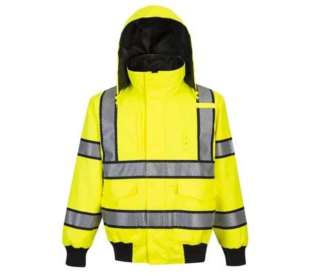 Hi-Vis Reversible Bomber Jacket Yellow Black