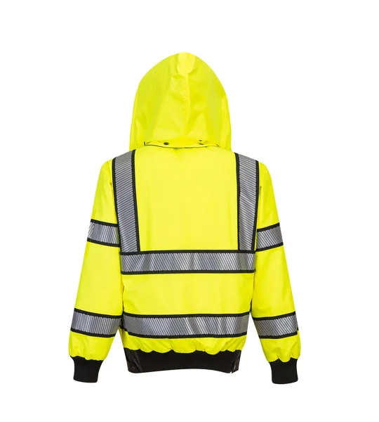 Hi-Vis Reversible Bomber Jacket Yellow Black
