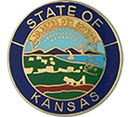 Collar Insignia Tac Pin State Seal KS Kansas