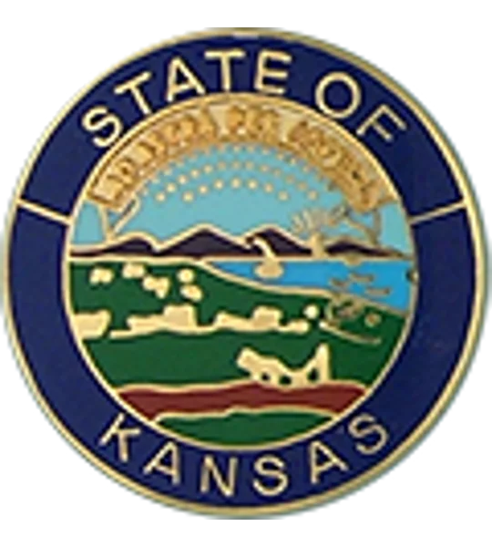 Collar Insignia Tac Pin State Seal KS Kansas