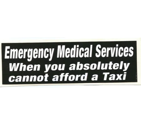 Emergency Medical Services Taxi Scotchlite Helmet Sticker