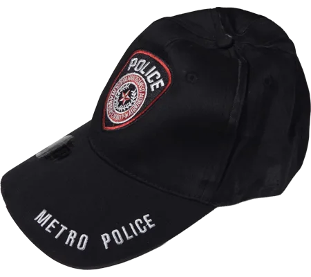 Metro Police Department Black Baseball Cap Hat