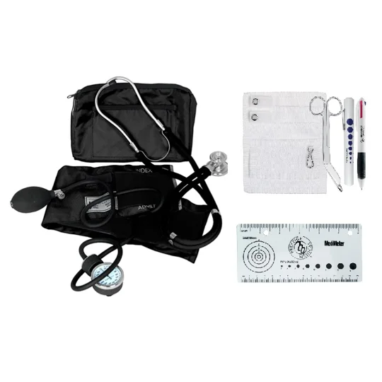 Sprague Rappaport Stethoscope BP Cuff Nurse Kit Black