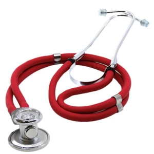 EMS Sprague-Rappaport Type Two Tube Stethoscope RED