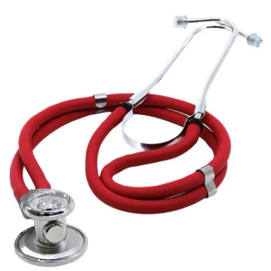 EMS Sprague-Rappaport Type Two Tube Stethoscope RED
