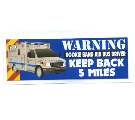 Rookie Ambulance Driver Scotchlite Helmet Sticker COPY