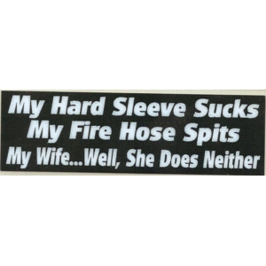 Fire Hose Wife Scotchlite Helmet Sticker