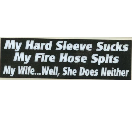 Fire Hose Wife Scotchlite Helmet Sticker