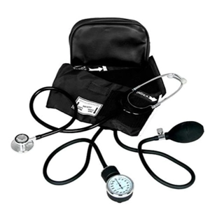 Dual Head Stethoscope BP Cuff Combo Kit Black