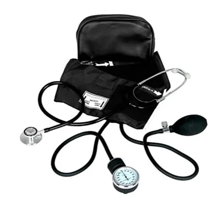 Dual Head Stethoscope BP Cuff Combo Kit Black