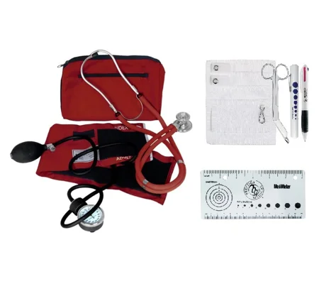 Sprague Rappaport Stethoscope BP Cuff Nurse Kit Burgundy