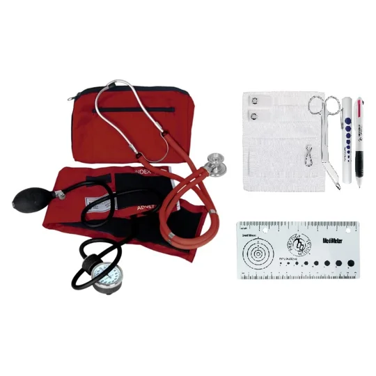 Sprague Rappaport Stethoscope BP Cuff Nurse Kit Burgundy