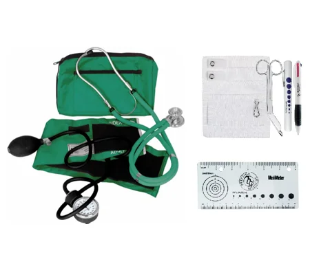 Sprague Rappaport Stethoscope BP Cuff Nurse Kit Green