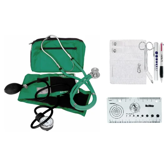 Sprague Rappaport Stethoscope BP Cuff Nurse Kit Green