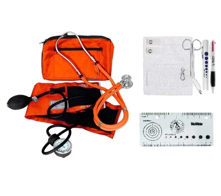 Sprague Rappaport Stethoscope BP Cuff Nurse Kit Orange