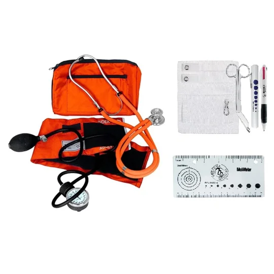 Sprague Rappaport Stethoscope BP Cuff Nurse Kit Orange