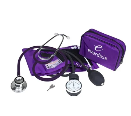Dual Head Stethoscope BP Cuff Combo Kit Purple