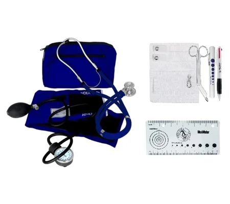 Sprague Rappaport Stethoscope BP Cuff Nurse Kit Royal Blue