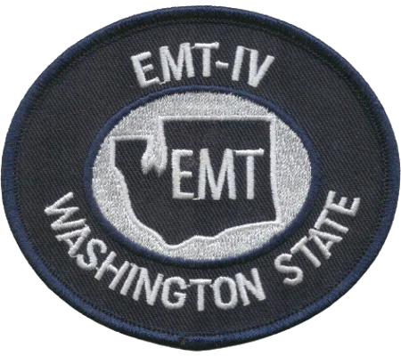 WA Washington State Emergency Medical IV Shoulder Patch Blue