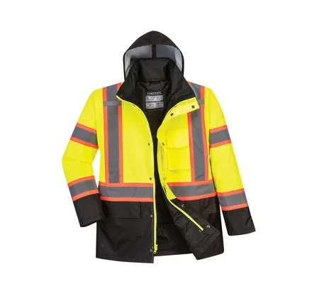 Hi-Vis Contrast Tape Traffic Jacket Yellow Black