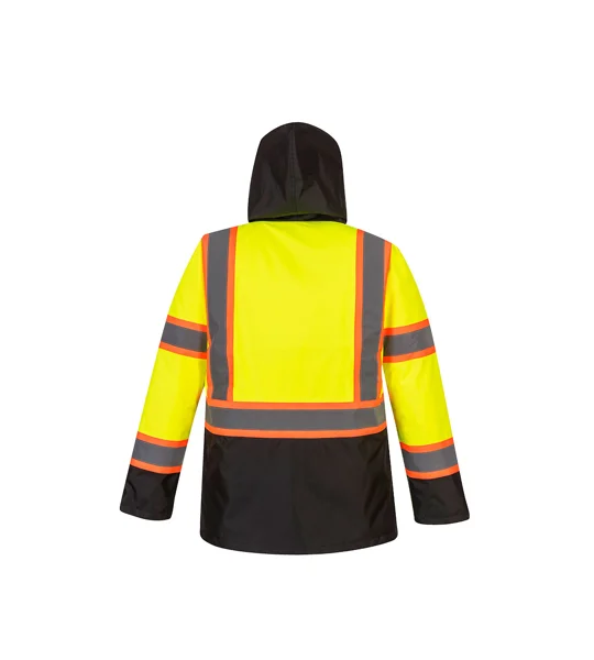 Hi-Vis Contrast Tape Traffic Jacket Yellow Black