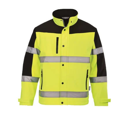 Two-Tone Softshell Jacket Yellow Black