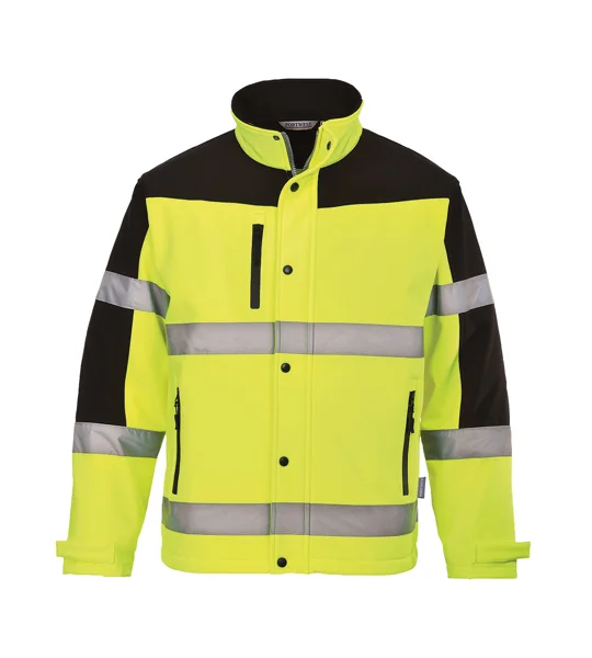 Two-Tone Softshell Jacket Yellow Black