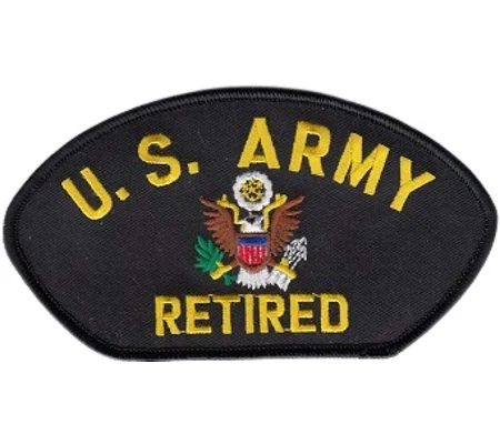 US Army Retired Long Shoulder - Hat Patch