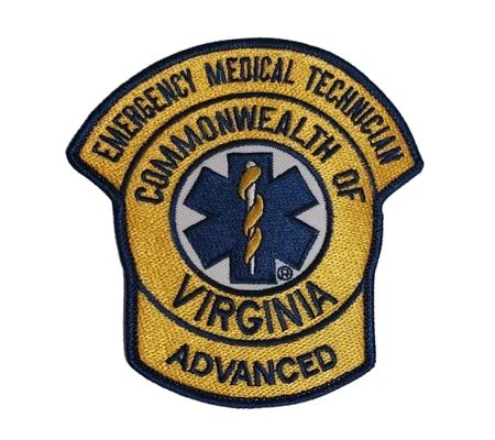 Virginia VA Emergency Medical Technician Advanced Shoulder Patch 1P