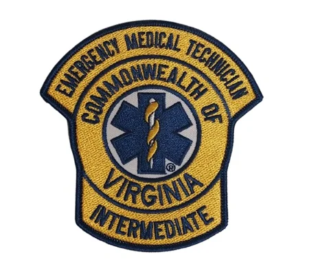Virginia VA Emergency Medical Technician Intermediate Shoulder Patch 1P