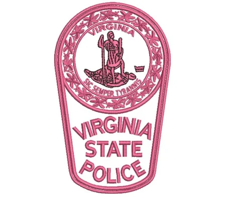 VA Virginia State Trooper Police Pink Cancer Shoulder Patch