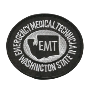 WA Washington Emergency M Technician Shoulder Patch Gray B..
