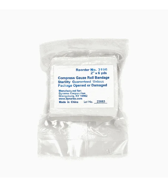 Compressed Conforming Bandage Stretch Gauze 2" x 6 Yard Roll Sterile