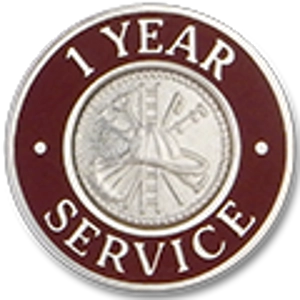 Collar Insignia Tac Pin Red Years Service 1