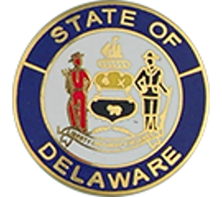 Collar Insignia Tac Pin State Seal DE Delaware